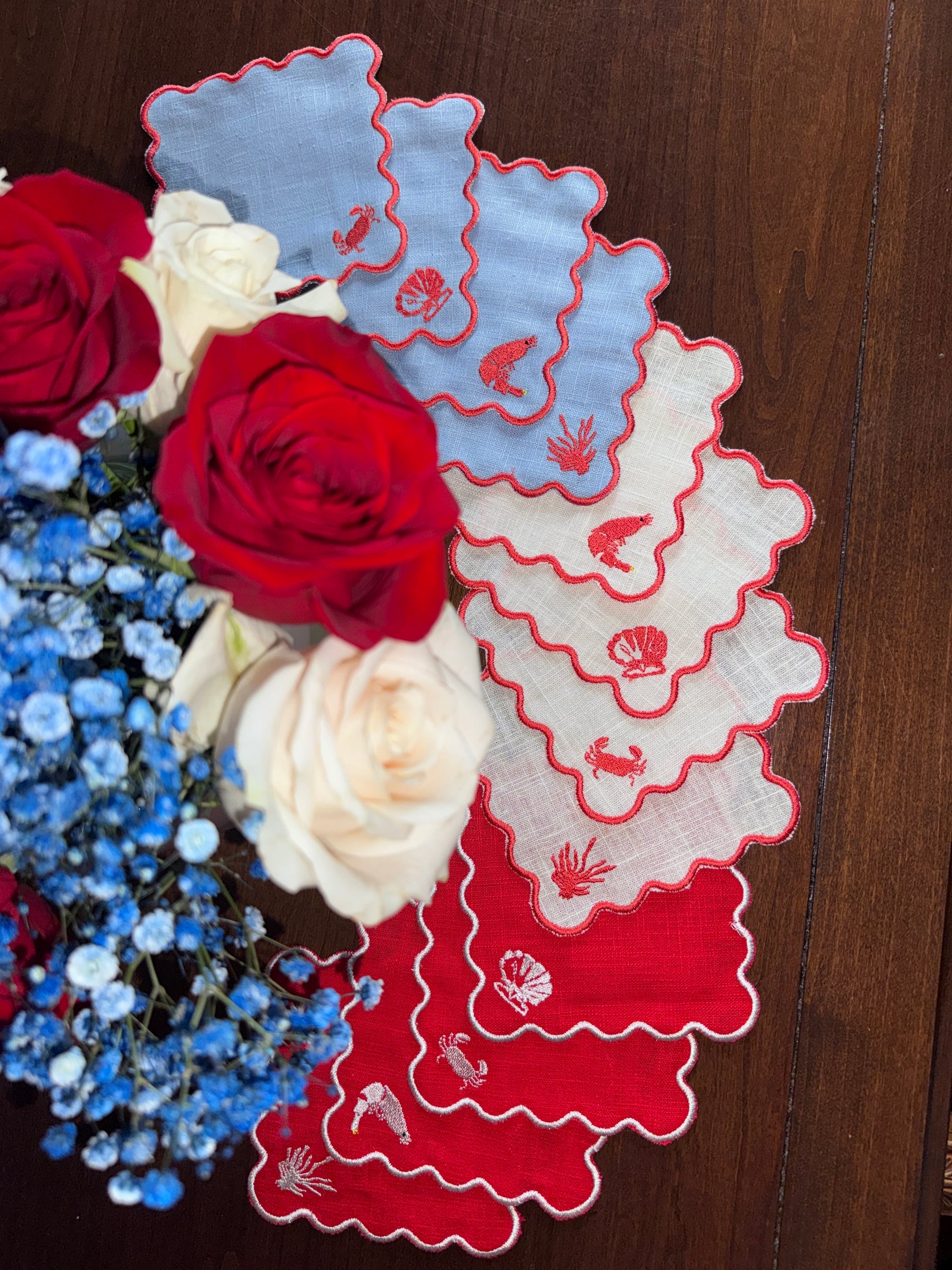 Signature Seafood — Cherry Red Linen